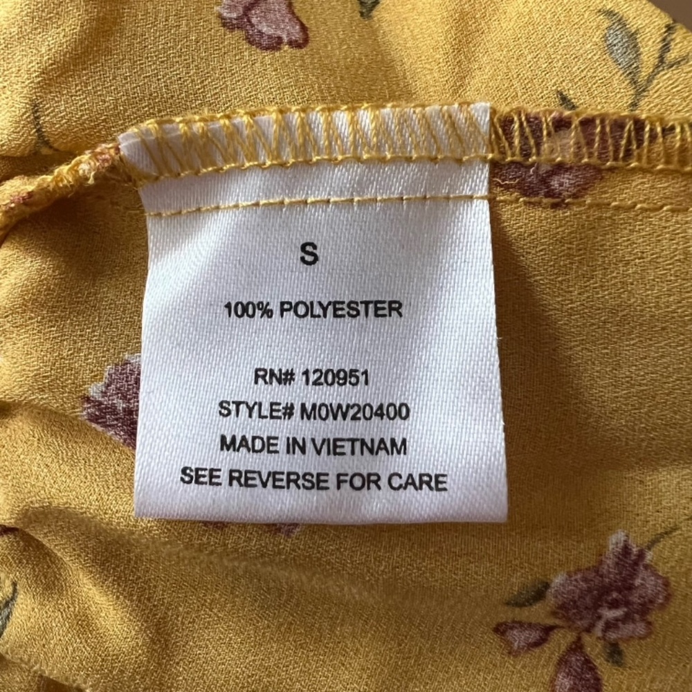 NWOT Flower Print Elastic Waistband Spring Top - Picture 10 of 10
